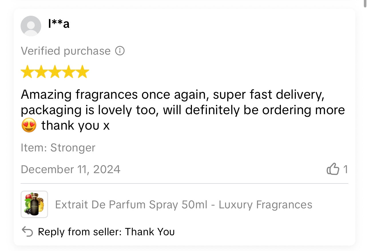 Customer review screenshot