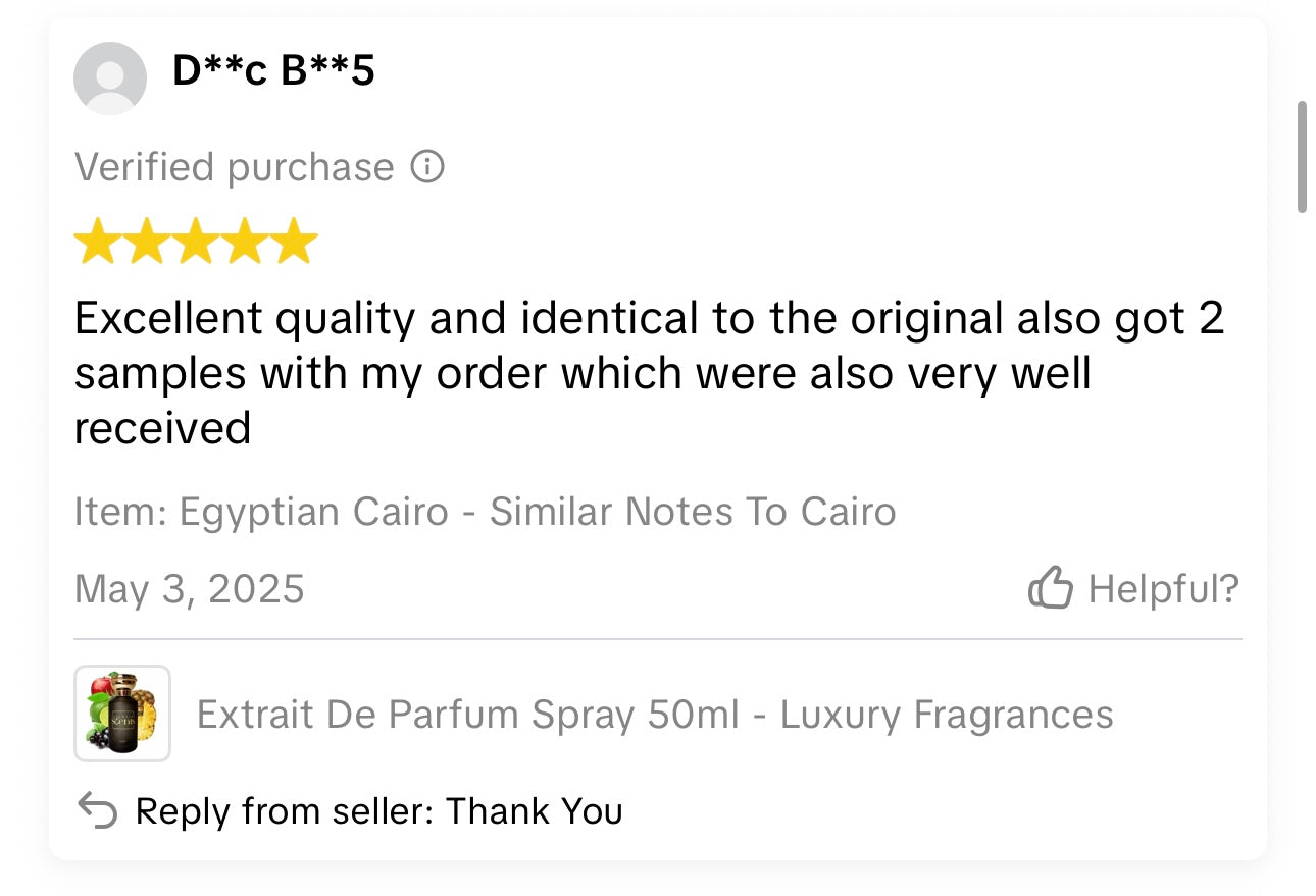 Customer review screenshot