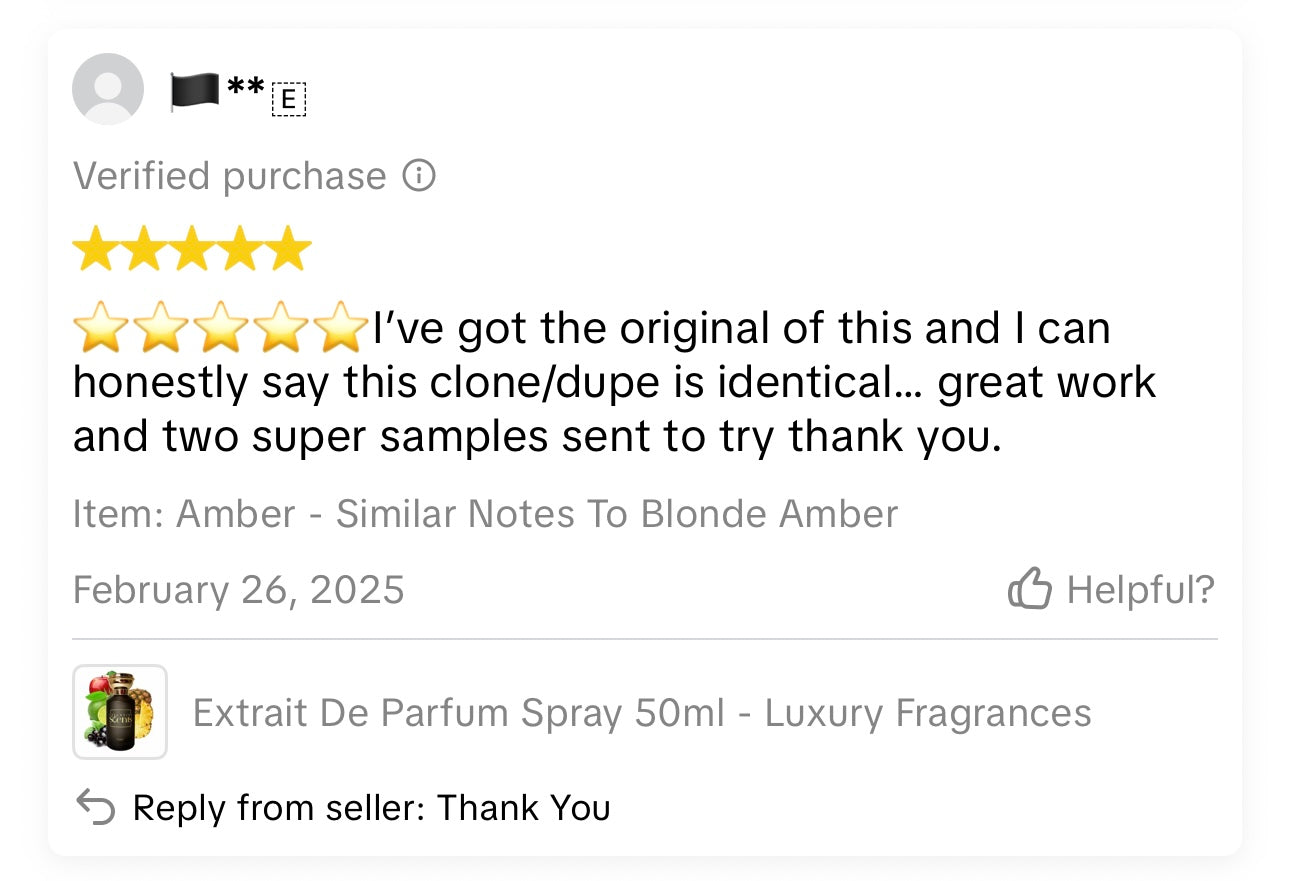 Customer review screenshot